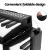 Alpha 61-Key Foldable Electronic Piano Keyboard, Touch-Sensitive, Black, Bluetooth, MIDI-USB, w/ Mic & Sustain Pedal