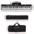 Alpha 88-Key Foldable Electronic Piano Keyboard, Black, 127cm, Touch-Sensitive, Bluetooth, MIDI-USB, Carry Bag Included