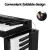 Alpha 88-Key Foldable Electronic Piano Keyboard, Black, 127cm, Touch-Sensitive, Bluetooth, MIDI-USB, Carry Bag Included