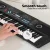 Alpha 61-Key Black Digital Piano Keyboard for Kids with LED Display, 100 Rhythms, 100 Tones, and Microphone Included