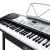 Alpha 61-Key Electronic Piano Keyboard, Silver, Beginner-Friendly, with Stand, LED Display, 255 Rhythms & Timbers