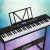 Alpha 61-Key Electronic Piano Keyboard, Touch-Sensitive, Black, with Stand, 300 Rhythms, 430 Timbres, LED Display