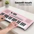 Alpha 37-Key Digital Piano Keyboard for Kids Beginners - Pink, Portable, with 3-Step Lessons, USB-C & Battery Powered
