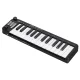 Alpha 25-Key Portable MIDI Keyboard Controller, USB, Black, Velocity-Sensitive, Joystick, 360x105x35mm, 1-Year Warranty