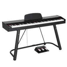 Alpha 88 Keys Electronic Piano Keyboard, Full Weighted, Black, 133.5cm, w/ Stand, USB-MIDI, 600 Rhythms, 800 Timbres
