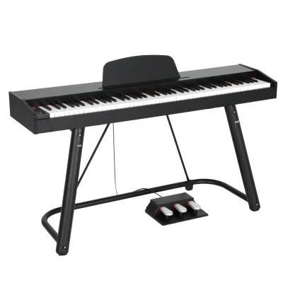 Alpha 88 Keys Electronic Piano Keyboard, Full Weighted, Black, 133.5cm, w/ Stand, USB-MIDI, 600 Rhythms, 800 Timbres