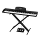 Alpha 88 Keys Digital Piano Keyboard, Semi-Weighted, 800 Timbres, 600 Rhythms, Stand, MIDI, Bluetooth, Black