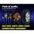 Giantz Set of 2 6.5-Inch LED Car Speakers, 500W Max Power, 3-Way Audio, Blue Light, White, Universal Fit
