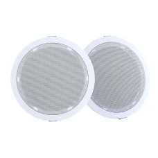 Giantz 2 x 6" In Ceiling Speakers 80W Home Theatre Stereo, ABS Enclosure, Easy Install, White, Multi-Room Audio