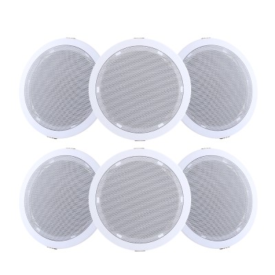 Giantz 6 Inch Ceiling Speakers 6 Pack, 80W In-Wall Home Audio, ABS Enclosure, Easy Install, Space-Saving Design Giantz 6 Inch Ceiling Speakers 6 Pack, 80W In-Wall Home Audio, ABS Enclosure, Easy Install, Space-Saving Design