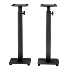 Alpha Speaker Stand Set, Steel, Adjustable 70-117cm, Black, 2pcs, Cable Management, Easy Assembly, 40kg Capacity