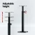 Alpha Speaker Stand Set, Steel, Adjustable 70-117cm, Black, 2pcs, Cable Management, Easy Assembly, 40kg Capacity