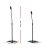 Alpha Speaker Stand Set, Steel, Adjustable 75-112cm, Black, Surround Sound, Studio & Home, Concealed Cable Management