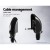 Alpha Speaker Stand Set, Steel, Adjustable 75-112cm, Black, Surround Sound, Studio & Home, Concealed Cable Management