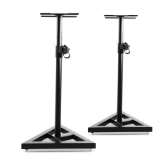 Alpha Speaker Stand, Steel, Adjustable 67-120cm, Black, 2pcs, Surround Sound Studio Home, Durable, Non-Slip Base