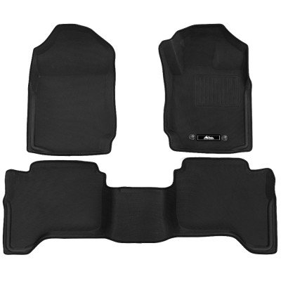 Weisshorn Custom Fit Car Floor Mats for Mazda BT50 Dual Crew Cab - Odourless, Waterproof, Non-Slip TPR Rubber, Black