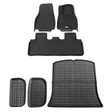 Weisshorn Tesla Model Y 2021-2023 Custom Rubber Floor & Trunk Mats Set - Durable, Non-Slip, Odour-Free, 1-Year Warranty