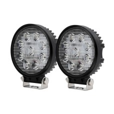 Giantz 4.5 Inch Pair LED Driving Lights, 27W Flood Spot, IP68 Waterproof, Die-Cast Aluminium, Car Truck SUV 12V/24V