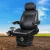 Giantz Universal Tractor Seat Black PU Leather, Adjustable Suspension, Headrest, Armrests for Forklift/Excavator