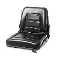 Giantz Universal Tractor Seat: Adjustable PU Leather Backrest, Waterproof, 150mm Sliding Track, for Heavy Machinery