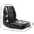 Giantz Universal Tractor Seat: Adjustable PU Leather Backrest, Waterproof, 150mm Sliding Track, for Heavy Machinery