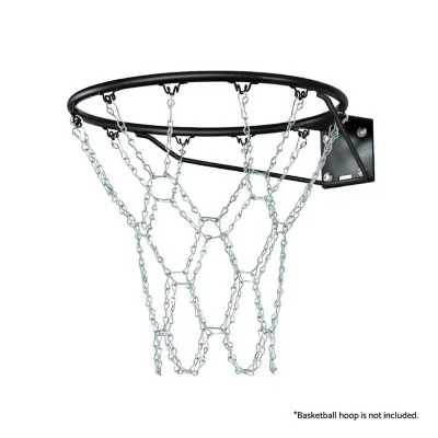 Everfit Heavy-Duty Basketball Net - Steel Chain, 50cm, 12 Hooks, Easy Assembly, 1-Year Warranty, Silver Finish