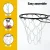 Everfit Heavy-Duty Basketball Net - Steel Chain, 50cm, 12 Hooks, Easy Assembly, 1-Year Warranty, Silver Finish