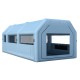 Giantz Inflatable Spray Booth 8.5x4.6m Car Paint Tent with Filter System, 2 Blowers, Oxford Cloth, PVC, Blue