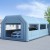 Giantz Inflatable Spray Booth 8.5x4.6m Car Paint Tent with Filter System, 2 Blowers, Oxford Cloth, PVC, Blue