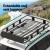 Giantz Universal 160cm Black Roof Rack Basket | Steel Cargo Carrier with 100kg Capacity & Wind Deflector for Cars