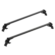 Giantz Universal Car Roof Rack 145cm Aluminium Cross Bars for Bare Roofs, Adjustable, Black, 90kg Capacity