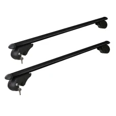 Giantz Universal Car Roof Racks - 108cm Adjustable Aluminium Cross Bars, Anti-Theft Lock, Fits Most SUVs & Utes, Black
