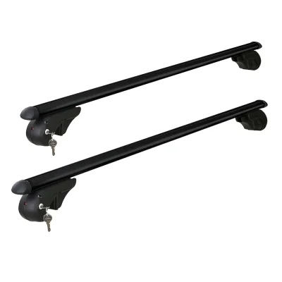 Giantz Universal Car Roof Racks - 108cm Adjustable Aluminium Cross Bars, Anti-Theft Lock, Fits Most SUVs & Utes, Black