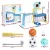 Keezi 5-in-1 Kids Sports Set: Basketball, Soccer, Bowling & More - Non-Toxic PP, Ages 3-7, Indoor/Outdoor Play, Blue