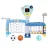 Keezi 5-in-1 Kids Sports Set: Basketball, Soccer, Bowling & More - Non-Toxic PP, Ages 3-7, Indoor/Outdoor Play, Blue