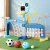 Keezi 5-in-1 Kids Sports Set: Basketball, Soccer, Bowling & More - Non-Toxic PP, Ages 3-7, Indoor/Outdoor Play, Blue