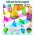 Keezi 120pcs Kids Magnetic Tiles Set - Educational BPA-Free STEM Toy with Storage Box for Ages 3+