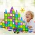 Keezi 120pcs Kids Magnetic Tiles Set - Educational BPA-Free STEM Toy with Storage Box for Ages 3+