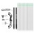 Everfit 55lbs Recurve Takedown Bow Arrow Set for Beginners, 135cm Aluminium Alloy Handle, 12 Fibreglass Arrows, Green