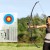 Everfit 55lbs Recurve Takedown Bow Arrow Set for Beginners, 135cm Aluminium Alloy Handle, 12 Fibreglass Arrows, Green