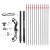 Everfit 55lbs Recurve Bow and Arrow Set for Beginners, 135cm Aluminium Alloy Handle, 12 Fibreglass Arrows, Red