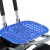 Gardeon Garden Stool Seat Foldable with Wheels, ABS Plastic & Steel, Adjustable Height, Blue, 46-56cm, 130kg Capacity