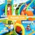 AirMyFun Kids Inflatable Water Slide Park with Cannon, Climbing Wall, Soccer Goal, PVC, 427x374cm Outdoor Play