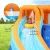AirMyFun Kids Inflatable Water Park with Double Slides, Climbing Wall, PVC, 465x390cm, Blower Included