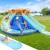 AirMyFun Kids Inflatable Water Park with Double Slides, Climbing Wall, PVC, 465x390cm, Blower Included