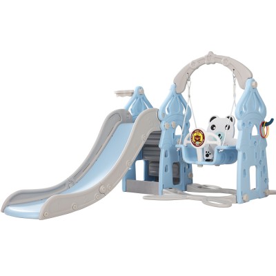 Keezi 5-in-1 Kids Slide & Swing Set with Basketball Hoop, Rings, Storage | 170cm Blue, Durable Polyethylene Keezi 5-in-1 Kids Slide & Swing Set with Basketball Hoop, Rings, Storage | 170cm Blue, Durable Polyethylene