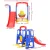 Keezi 3-in-1 Kids Slide Swing Set with Basketball Hoop – 120cm Blue, Non-Toxic PE Plastic, Easy Assembly, Bonus Football