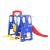 Keezi 3-in-1 Kids Slide Swing Set with Basketball Hoop – 120cm Blue, Non-Toxic PE Plastic, Easy Assembly, Bonus Football