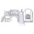 Keezi 4-in-1 Kids Slide Swing Set with Basketball Hoop, Football, Telescope, HDPE, 132cm, Grey Outdoor Playset