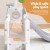 Keezi 4-in-1 Kids Slide Swing Set with Basketball Hoop, Football, Telescope, HDPE, 132cm, Grey Outdoor Playset